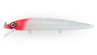 Воблер Минноу Strike Pro Alpha Minnow 95,  95 мм,  9 гр,  Загл. 0, 6м.-1, 6м.,  Плавающий,  цвет: 022PPP-713 Redhead Silver,  (EG-034F#022PPP-713)