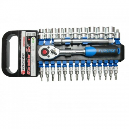 Набор инструмента 27 пр. 1/4 и 3/8" 4*13мм 12-гран. холдер FORSAGE F-026-9 MSA