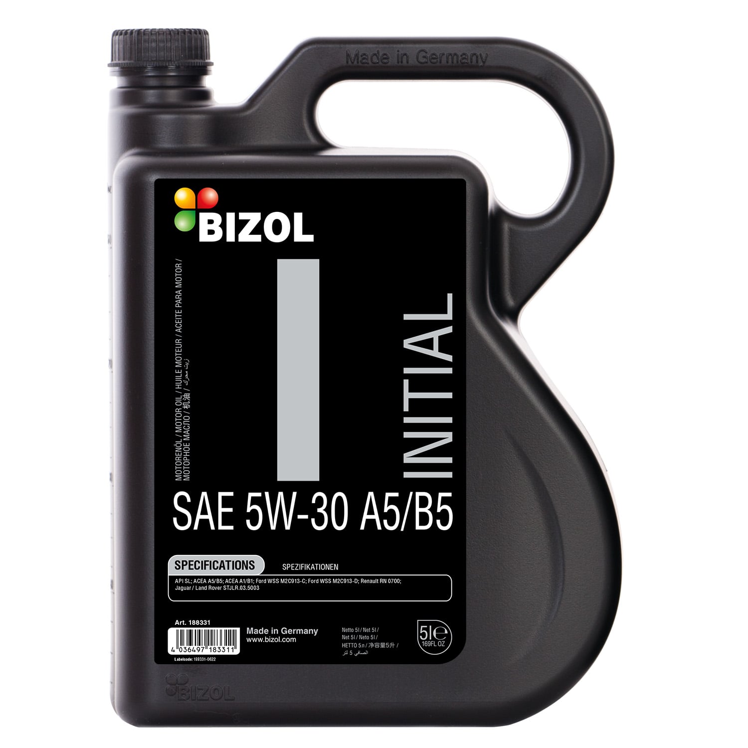BIZOL НС-СИНТЕТИЧЕСКОЕ INITIAL 5W30 5л A5/B5 моторное масло