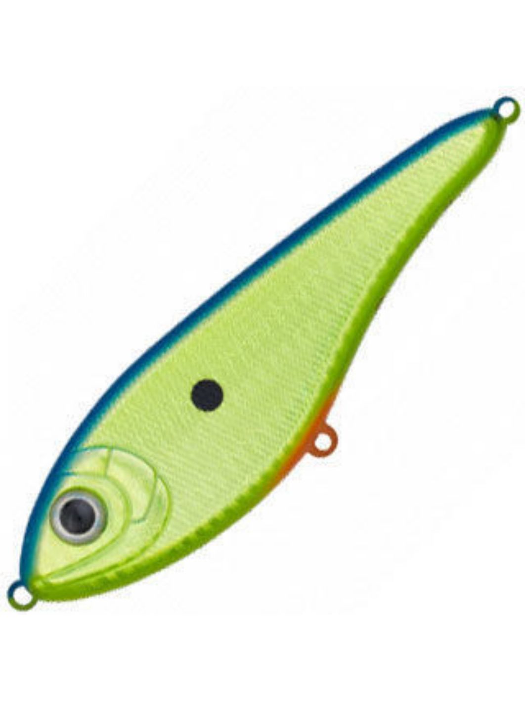 Воблер Джеркбейт Strike Pro Buster Jerk II Shallow Runner,  120 мм,  37 гр,  Загл. 0, 3м.-2, 0м.,  Медленно всплывающий,  цвет: 495-713 Blue Yellow Silver,  (EG-049#495-713)
