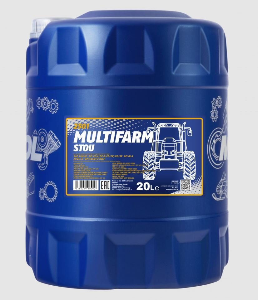 MANNOL Multifarm STOU 10W30 2501 20л полусинтетическое моторно-трансмиссионное масло