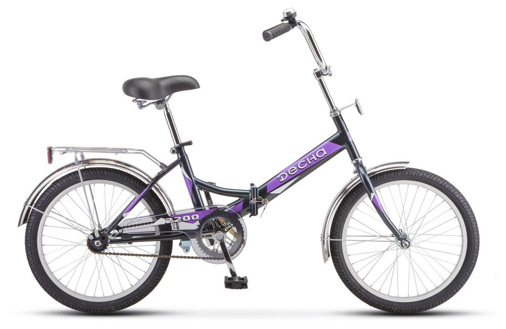 Велосипед колёса 20" складной ДЕСНА 2200, 1 скорость, рама сталь 13,5" (серый)