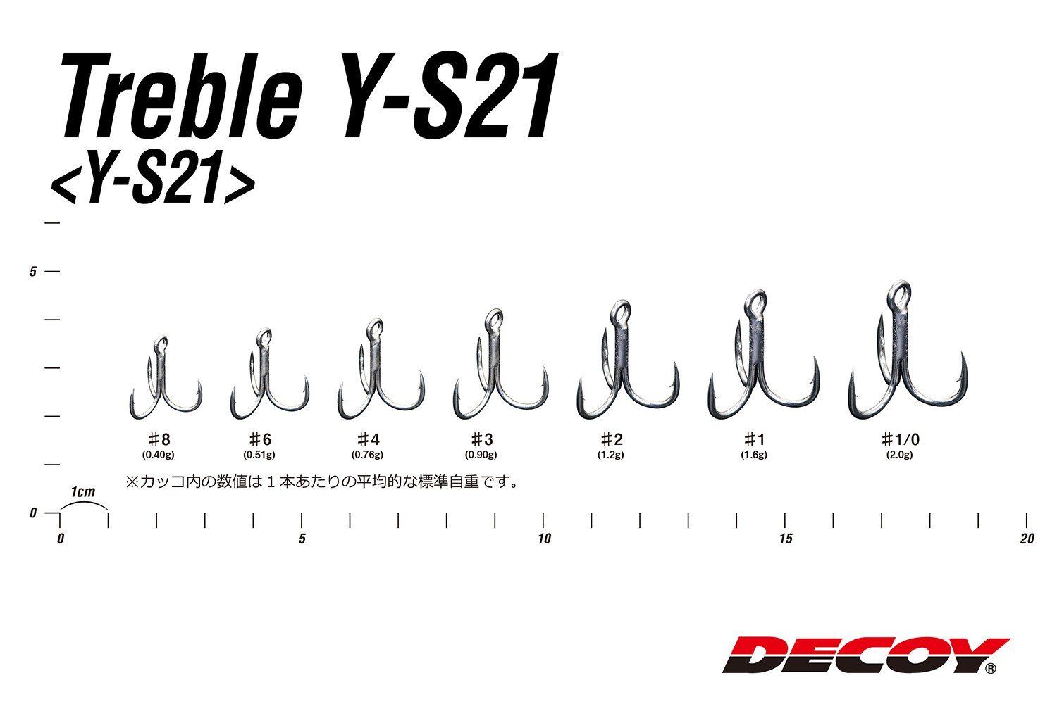 Крючок Decoy тройной Y-S21 #1 (6 шт.)
