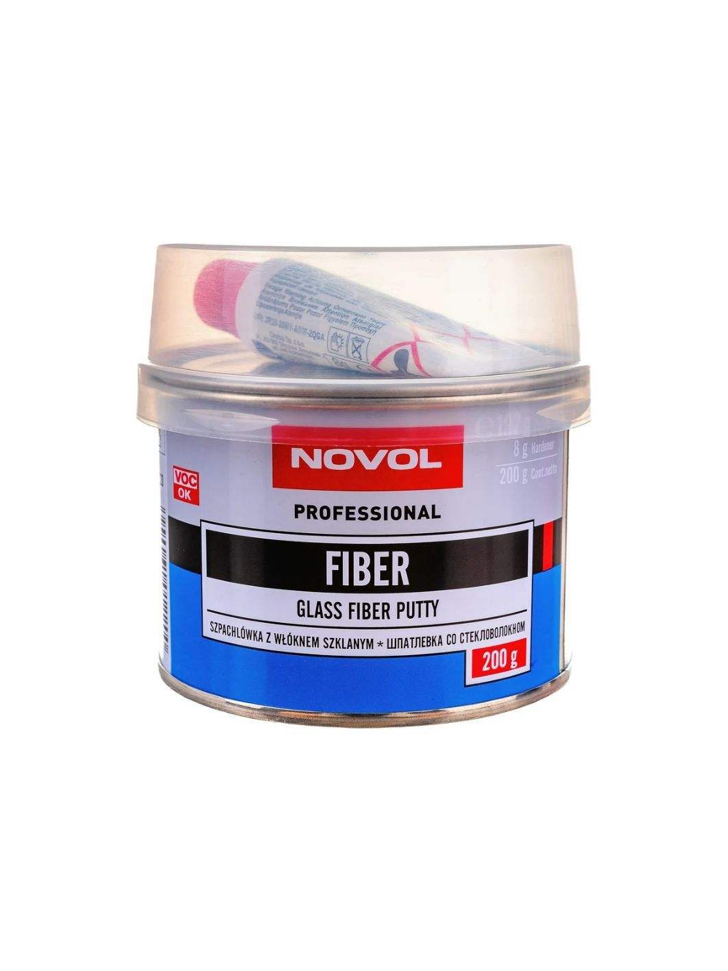 Шпатлевка NOVOL 1220 FIBER 200гр стекловолокно