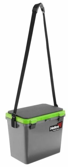 Ящик рыболовный зимний (19л) односекционный серый/салатовый Helios