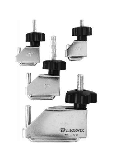 Набор металлических зажимов для резиновых шлангов и патрубков 4пр. (Ø10-45мм) Thorvik HCS4