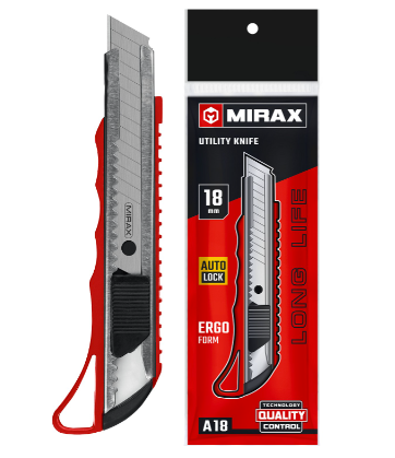 Нож технический 18мм,  пластиковый корпус FINLAND (2013)