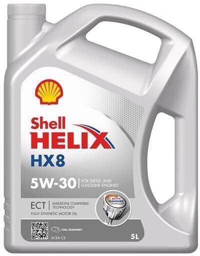 SHELL HELIX HX8 5w30 ECT 4L синтетическое моторное масло