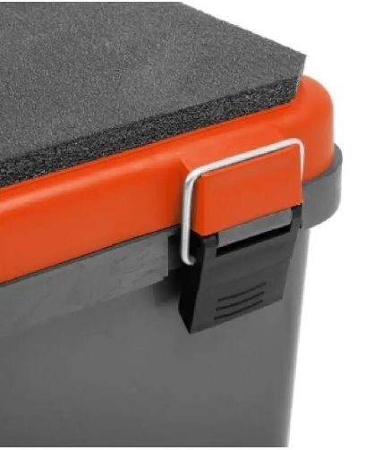 Ящик рыболовный зимний (19л) односекционный серый/оранжевый Helios