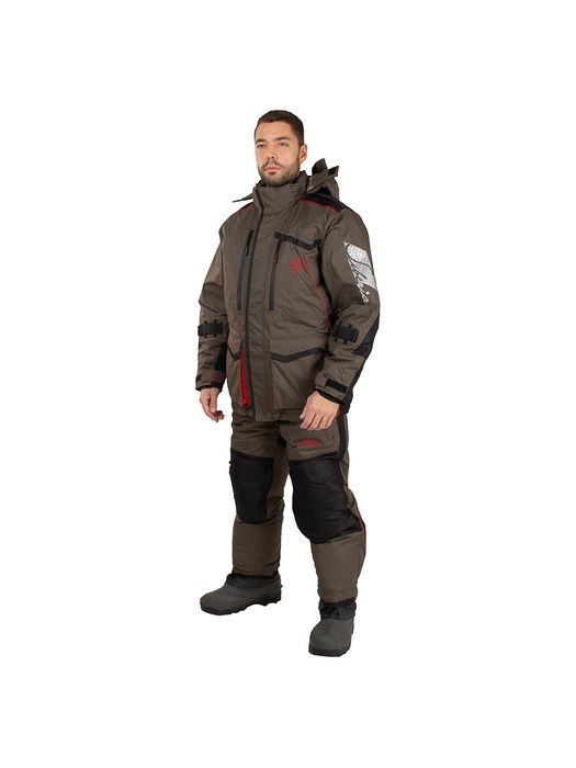 Костюм зимний поплавок Huntsman Siberia Floating,  ткань Breathable,  до -45°С,  цвет Серый/Черный (Размер:48-50,  Рост:176)