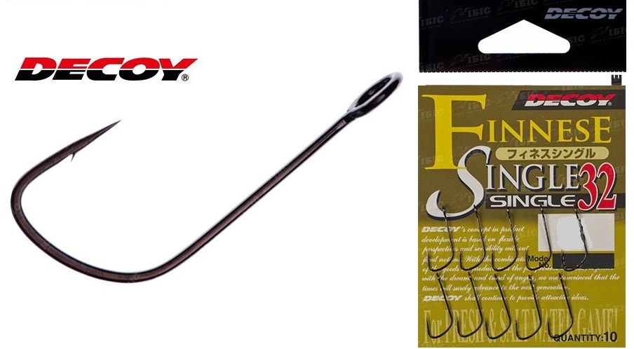 Крючок Decoy одинарный SINGLE 32 #4