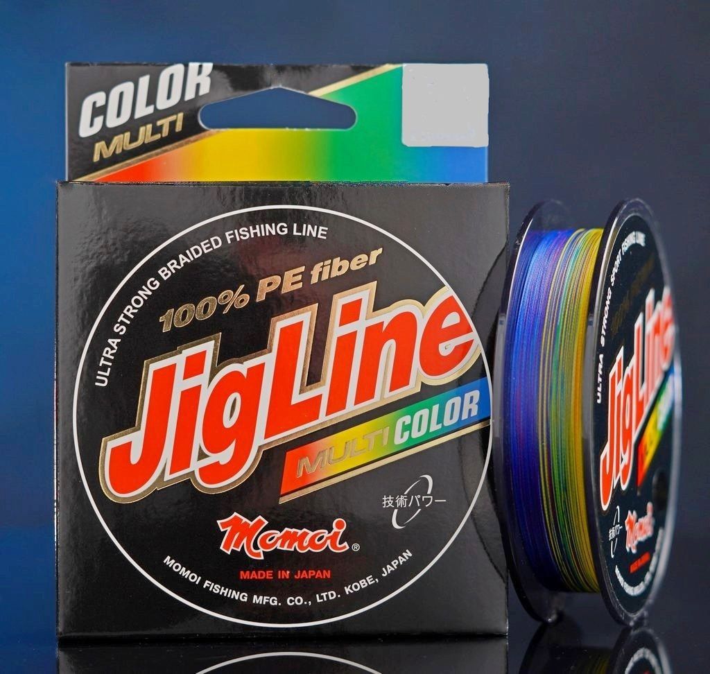 Шнур JigLine Multicolor  0, 08 мм,   5, 6 кг,  100 м 5 цветов по 10м.