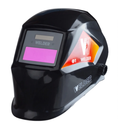 маска сварочная автоматическая нерегулируемая (90*35мм, сменная батарея li-ion+солнечная батарея;) welder pro (ф1)