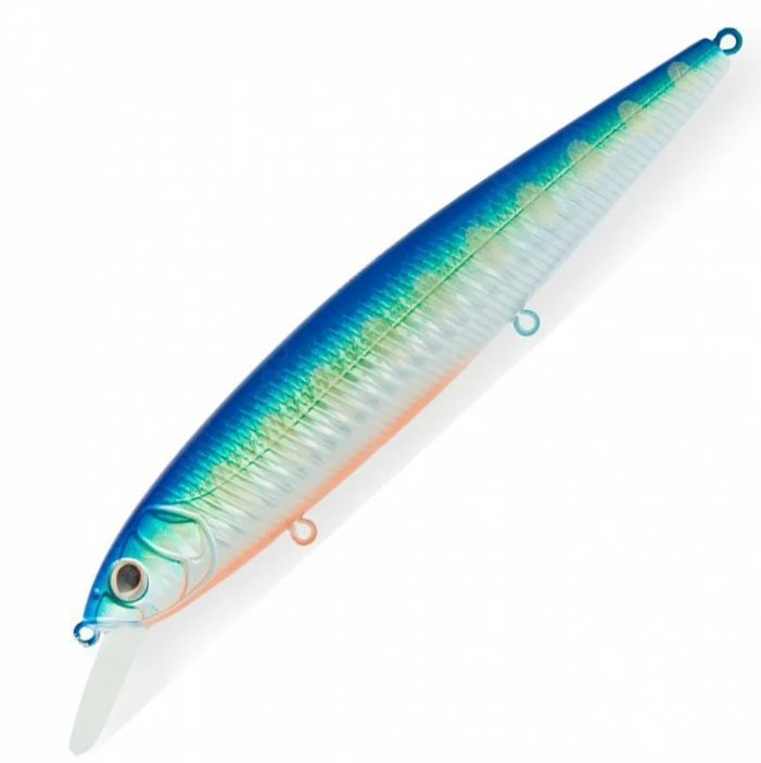 Воблер Минноу Strike Pro Bold 130SP,  130 мм,  24, 5 гр,  Загл. 1, 3м.-1, 8м.,  Нейтральный,  цвет: A150-713 UV Blue Silver OB,  (EG-191-SP#A150-713)