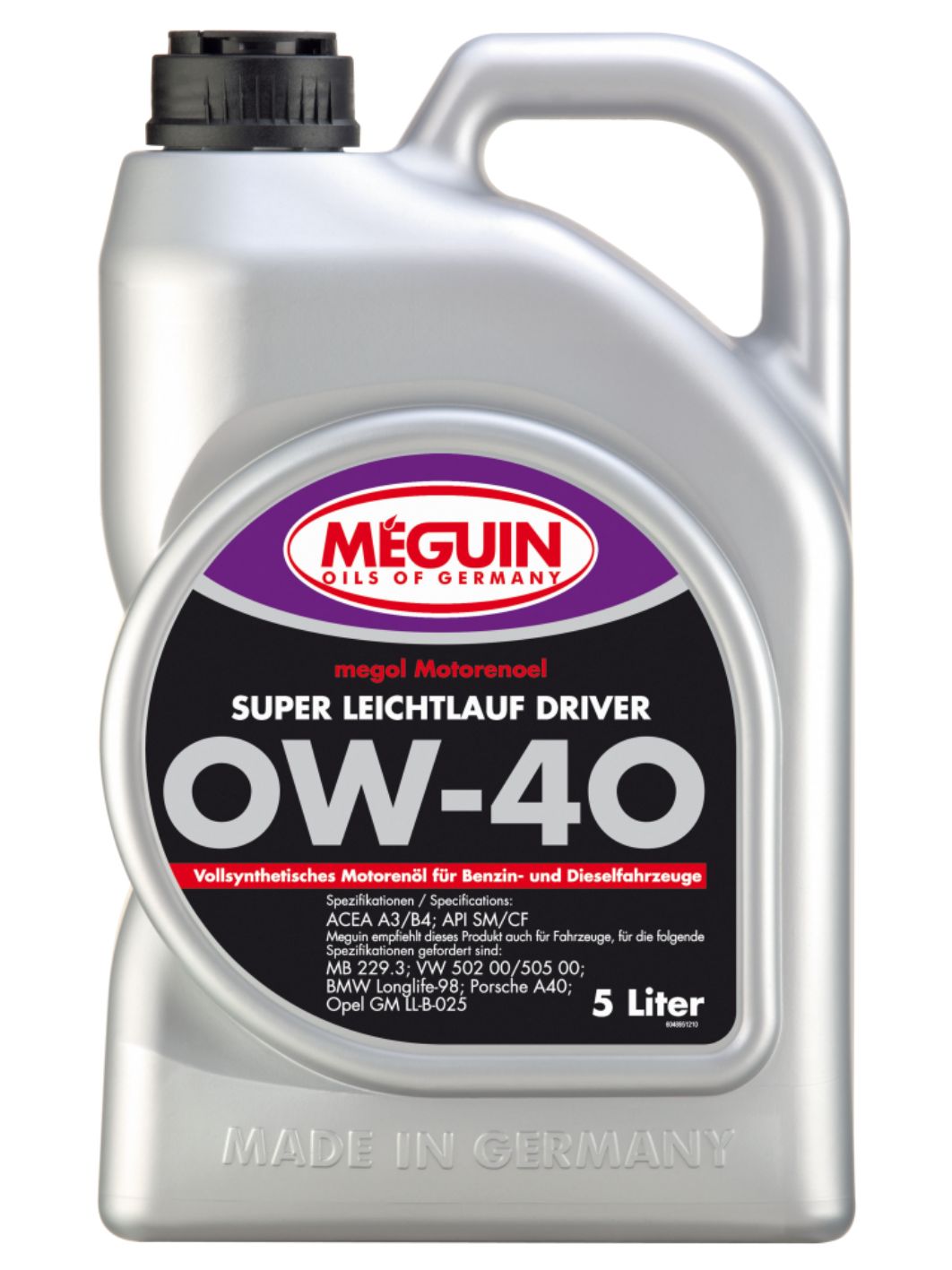 MEGUIN SUPER LEICHTLAUF DRIVER 0W40 5л синтетическое моторное масло