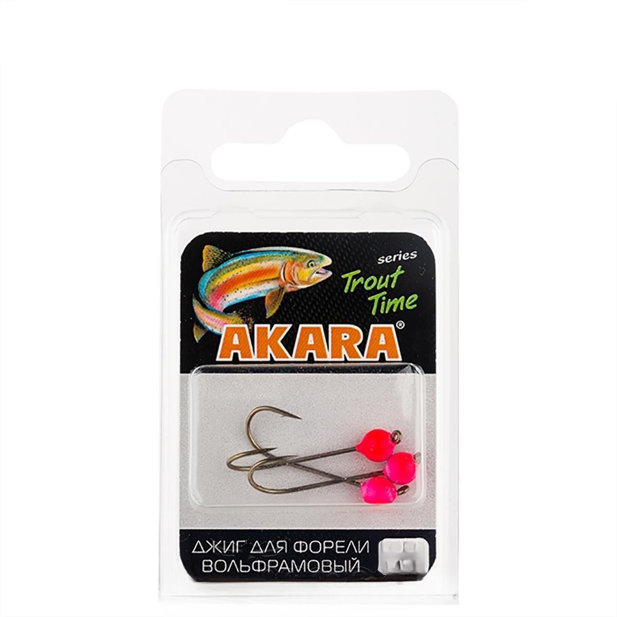 Джиг-головка форелевая Akara Trout Time Шар вольфрам 0, 5 г. 3, 5 мм. кр. № 4 Pink (3шт)