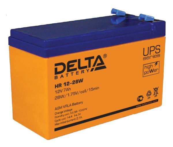 DELTA 12V7Ah HR12-28W Аккумулятор зал/зар