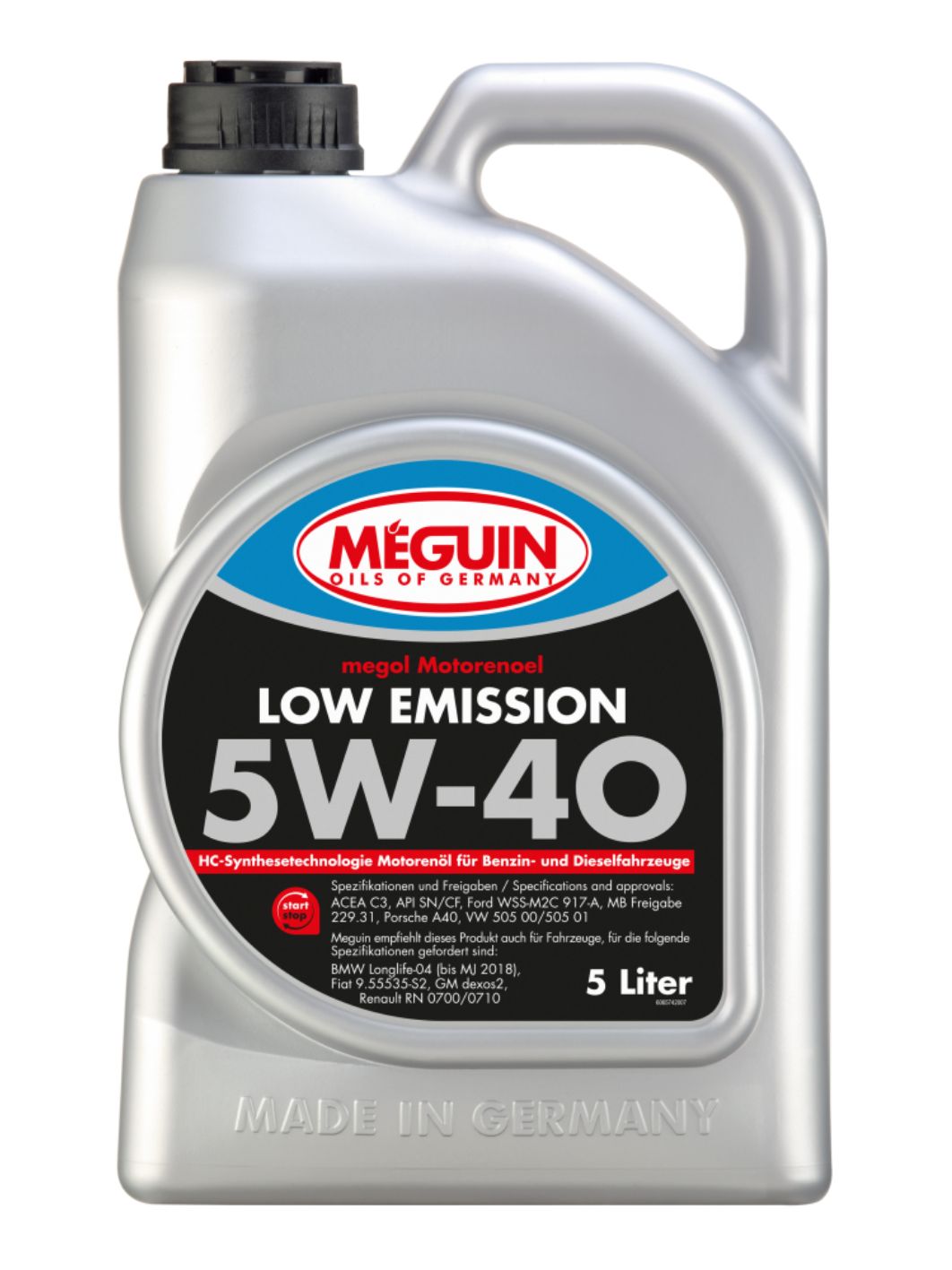 MEGUIN LOW EMISSION 5W40 5л синтетическое моторное масло