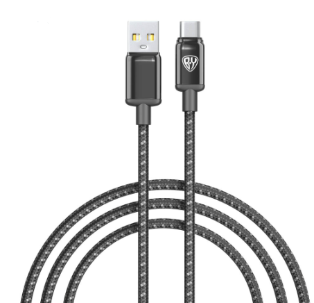 Кабель USB-Type-C (1м,  3А) нейлон (BY) (931-612)