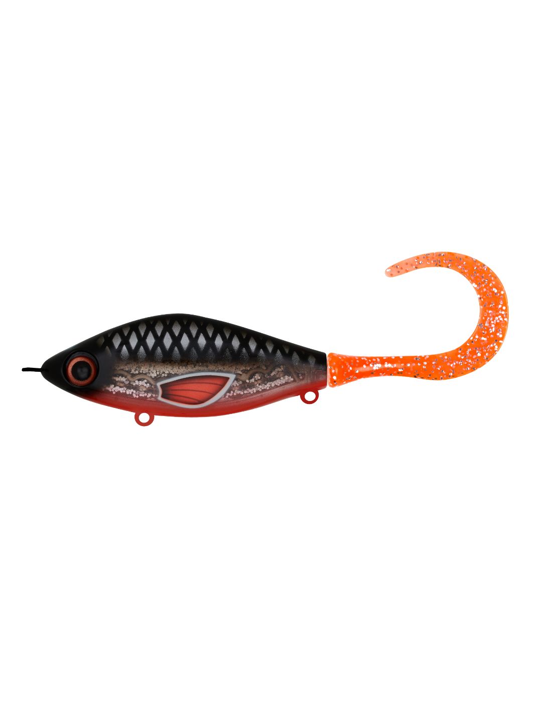 Воблер Джеркбейт Strike Pro Guppie Jr,  110 мм,  70 гр,  Загл. 0, 5м.-3, 0м.,  Тонущий,  цвет: A275G Transparent Black-backed,  (EG-208A#A275G)