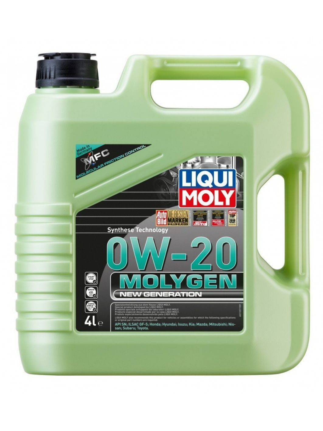 LIQUI MOLY "Molygen New Generation" 0W20 4L синтетическое моторное масло 21357