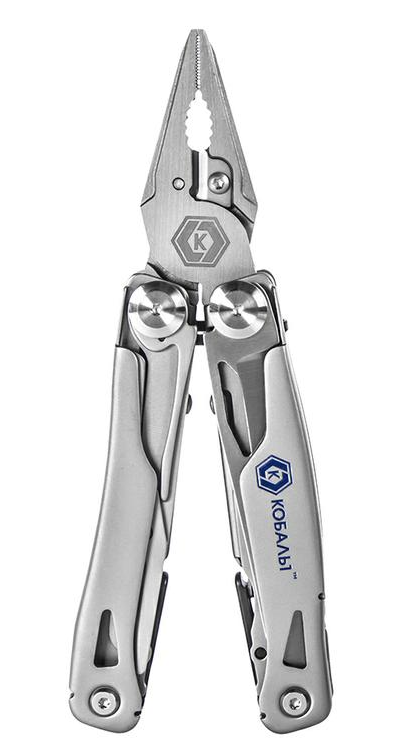 Мультитул КОБАЛЬТ (14 в 1) рукоятки из алюминия и ABS пластика,  чехол (918-282)