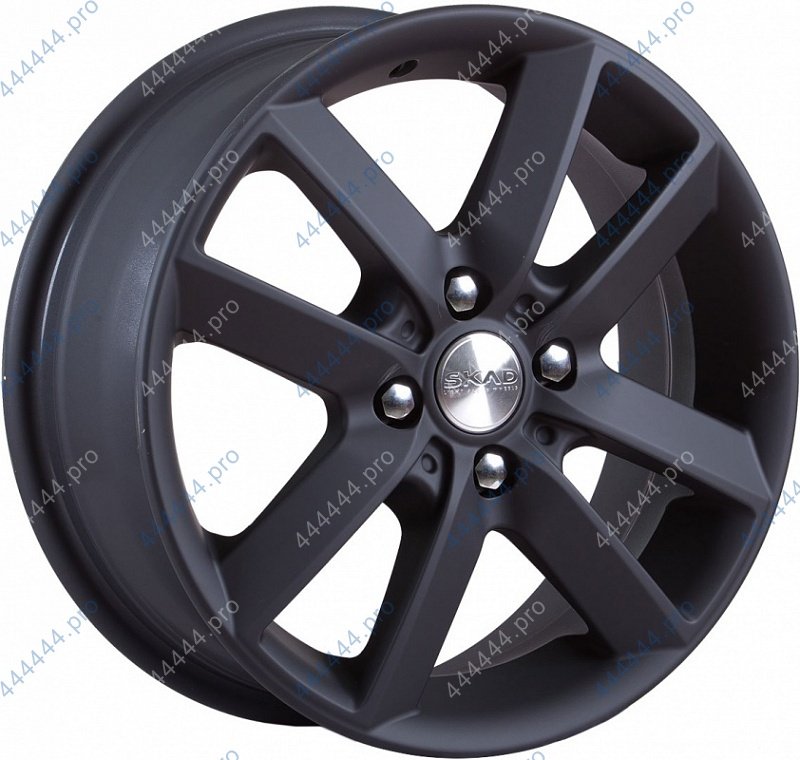 Литой диск СКАД Самурай 6x15/4x114.3 D67.1 ET45 черный матовый комплект 4шт.