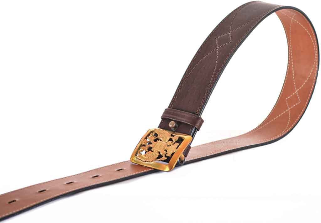 Ремень поясной "Патриот" 50 мм коричневый (140 длина,  № 4)