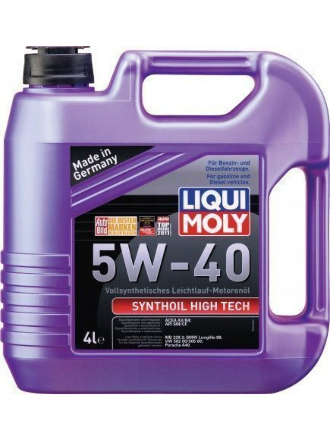 LIQUI MOLY "Synthoil High Tech" 5W40 4L синтетическое моторное масло 1915