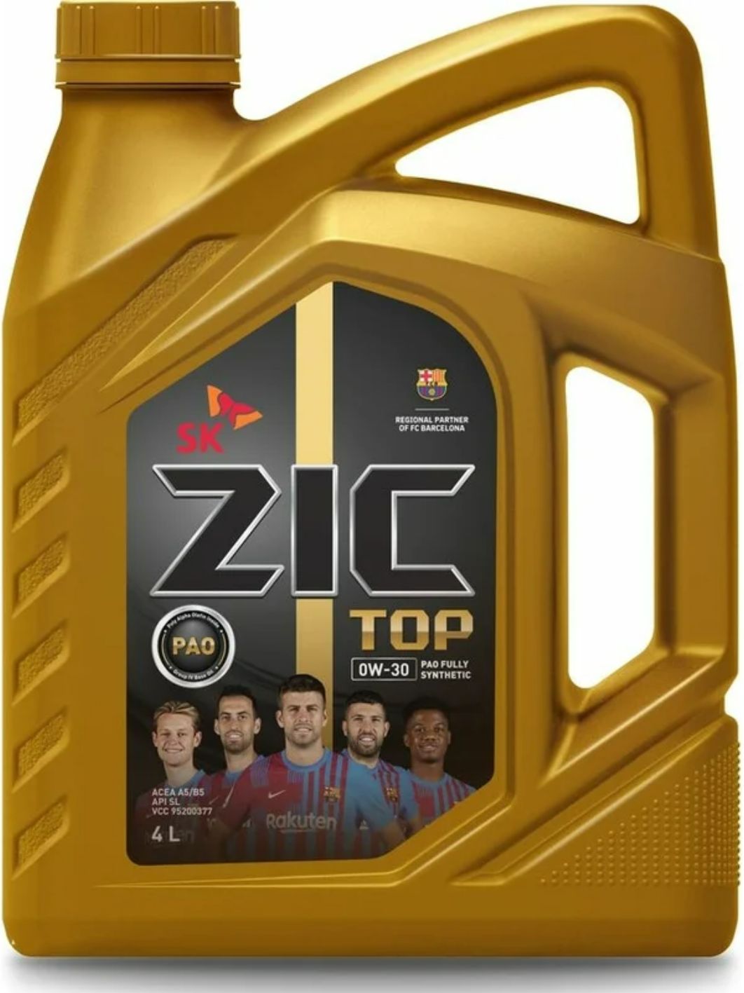 ZIC TOP 0W30 A5/B5 4L синтетическое моторное масло