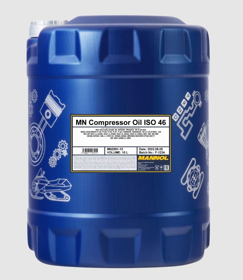 MANNOL Compressor Oil ISO 46 2901 10л компрессорное масло