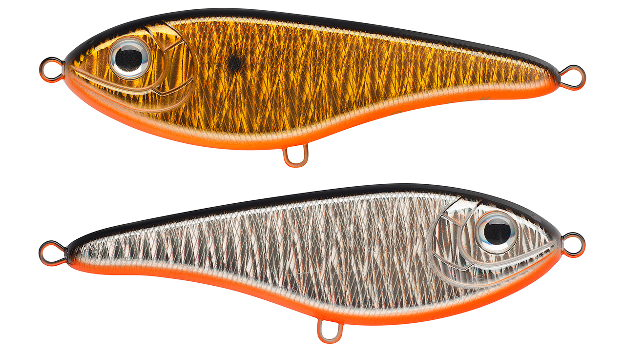 Воблер Джеркбейт Strike Pro Buster Jerk II Shallow Runner,  120 мм,  37 гр,  Загл. 0, 3м.-2, 0м.,  Медленно всплывающий,  цвет: A70-613-SBO Double Silver/Smoked,  (EG-049#A70-613-SBO)