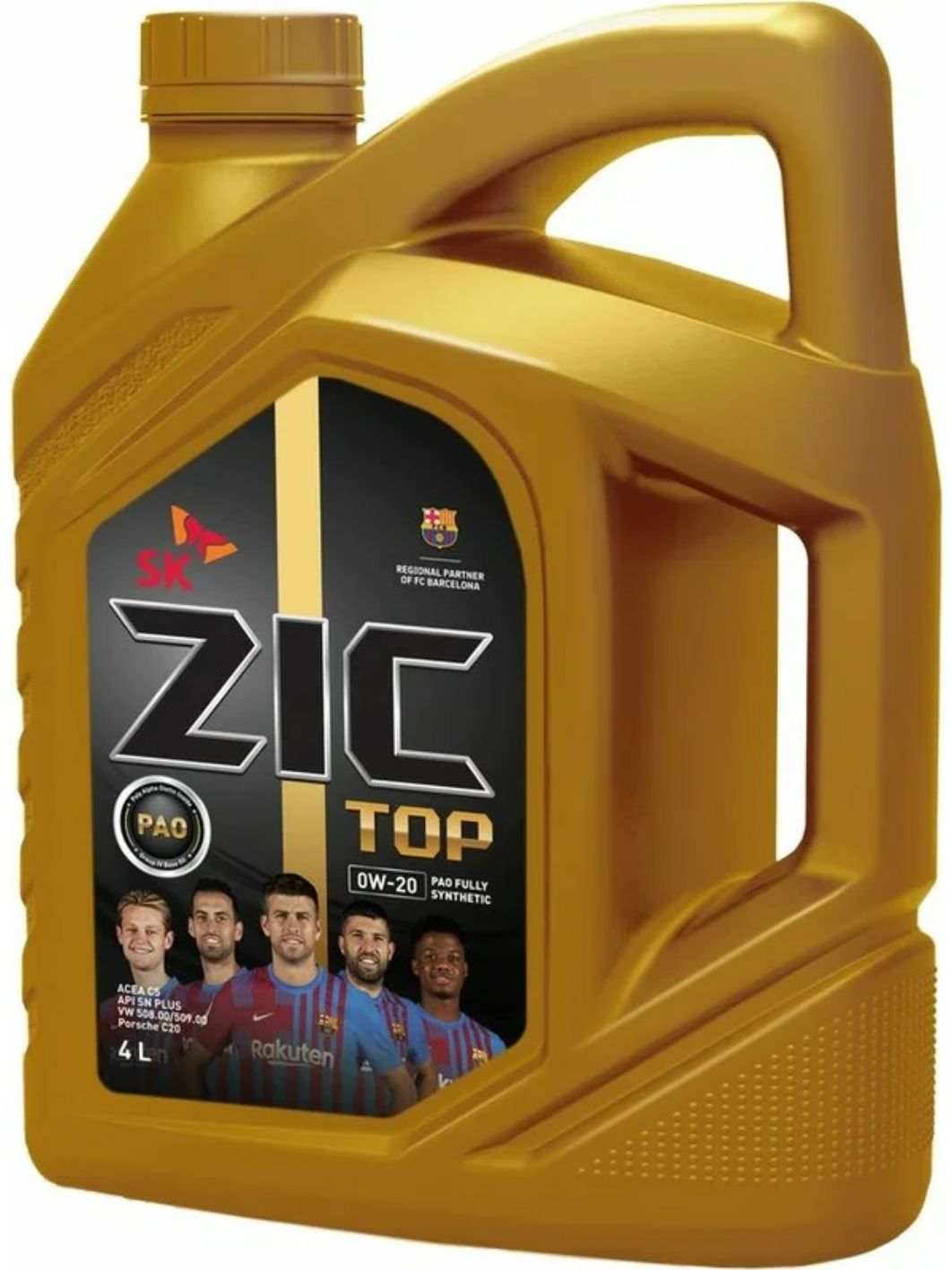 ZIC TOP 0W20 4L синтетическое моторное масло