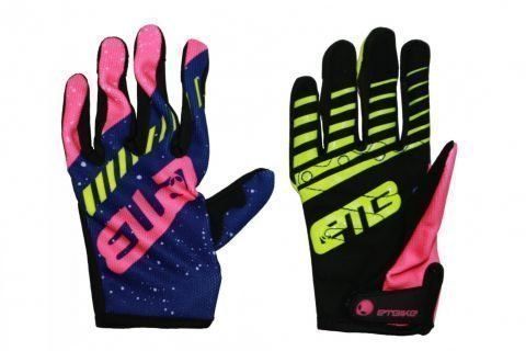 Перчатки детские ETB розово-зеленый M