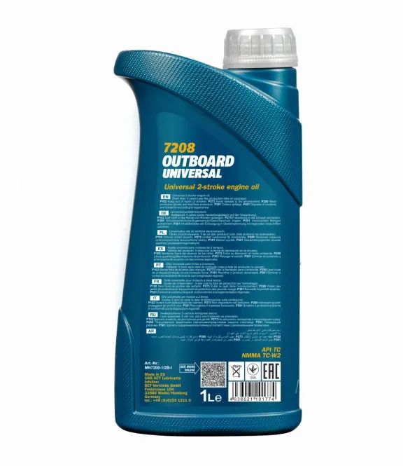 MANNOL Outboard Universal  2T  2-х тактное минеральное масло для лодочных моторов 1L 7208/1421