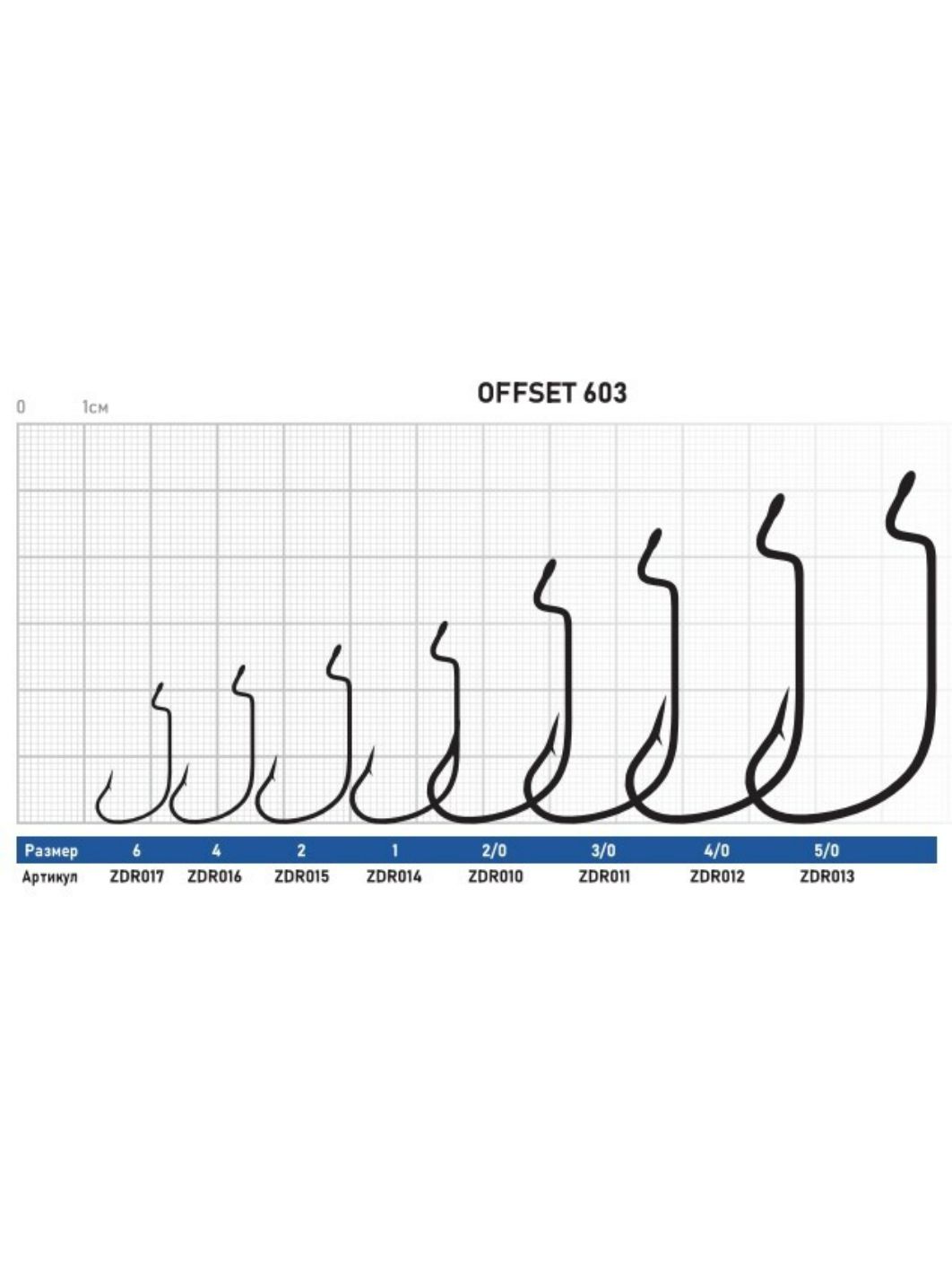 Крючок Offset ZUB 603 # 2/0 (5 шт)
