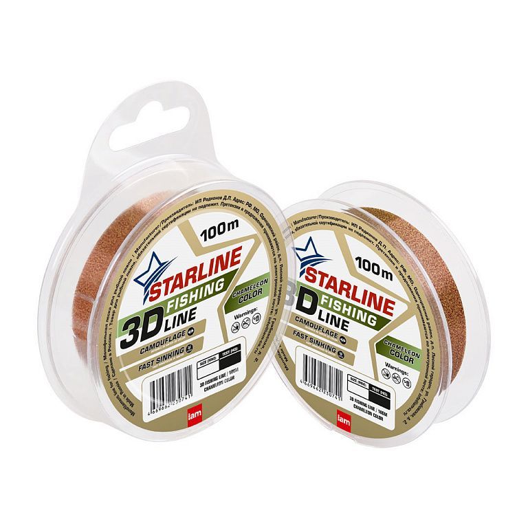 Монофильная леска STARLINE 3D Line Pixel 100m (chameleon) d0.34 