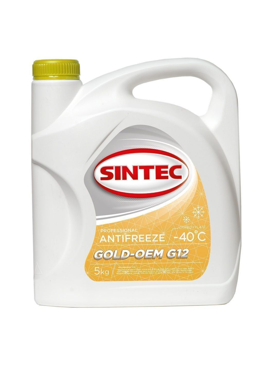 Антифриз SINTEC OEM FRANCE TYPE-D YELLOW 5кг желтый
