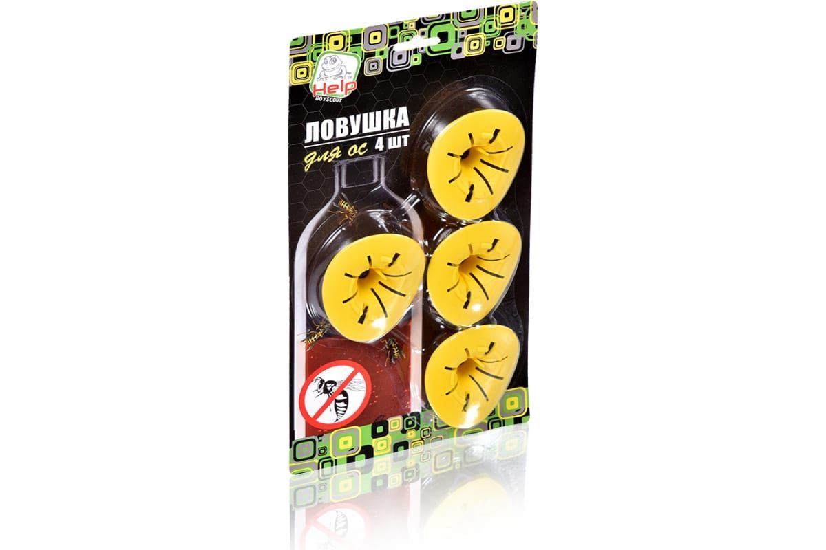 Ловушка-насадка HELP для ОС на бутылку 4шт.,  7, 5x6, 5x2, 7 см