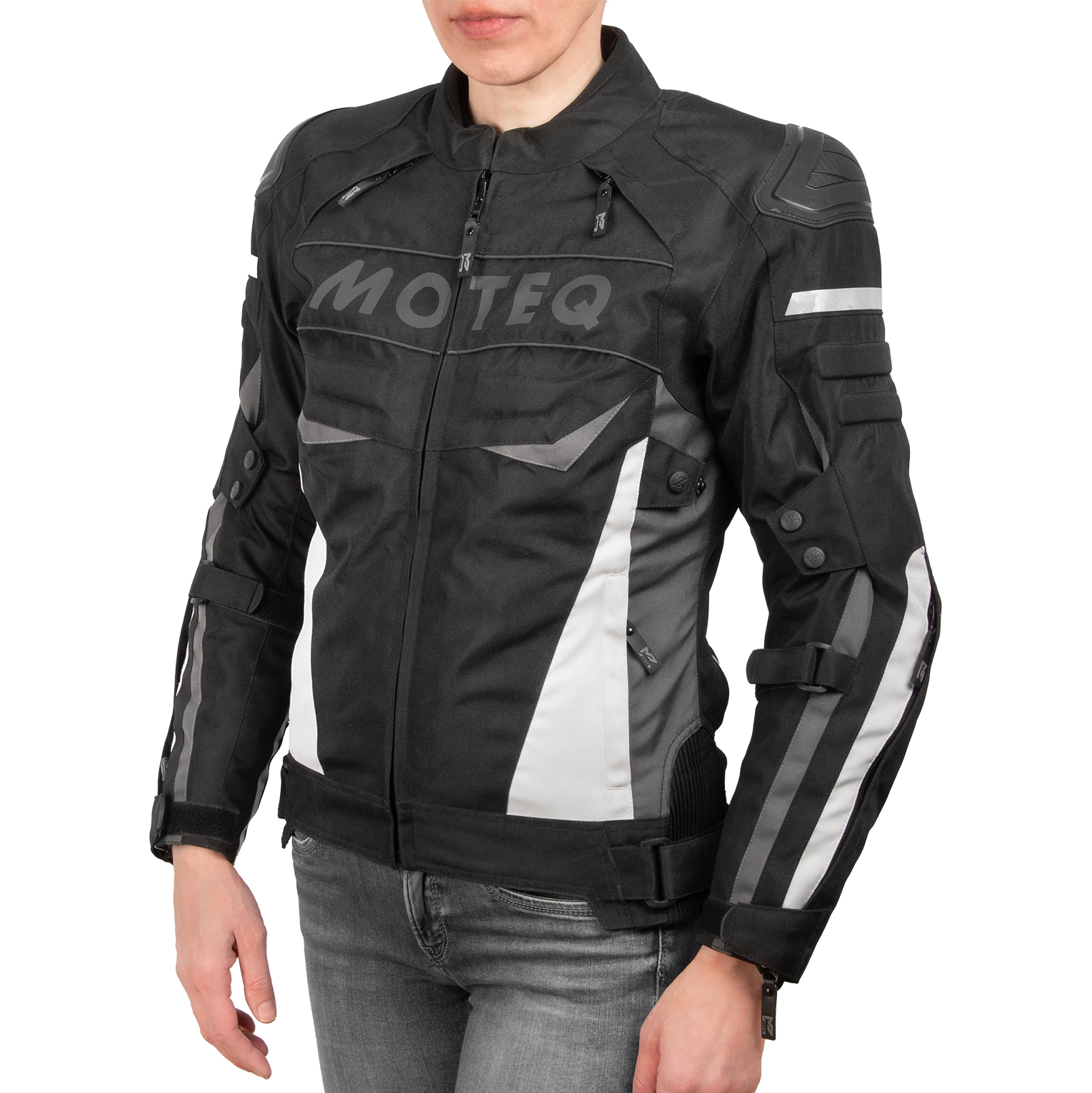 Куртка текстильная женская MOTEQ ASOL черный/серый M