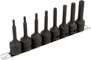 яянабор головок ударных 1/2" внешний torx t25*t60*78мм 8предметов, планка автодело 40180