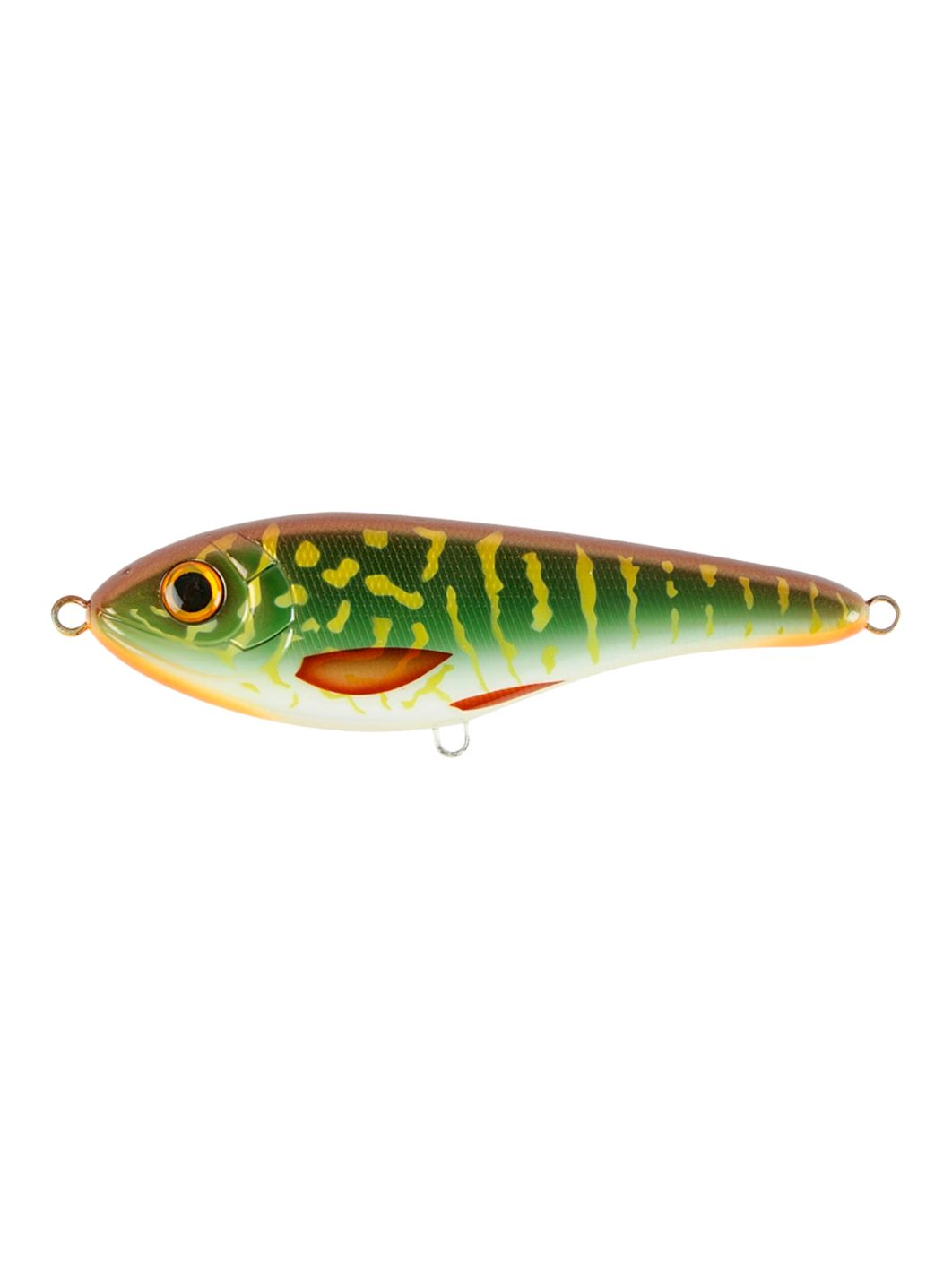 Воблер Джеркбейт Strike Pro Buster Jerk II Shallow Runner,  120 мм,  37 гр,  Загл. 0, 3м.-2, 0м.,  Медленно всплывающий,  цвет: CWC003 Special Pike,  (EG-049#CWC003)