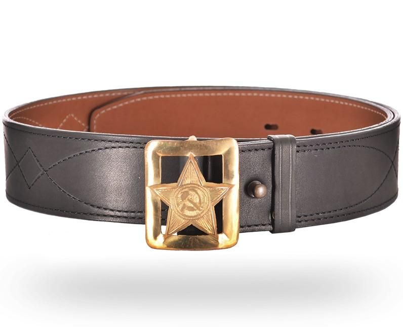 Ремень поясной "Звезда" 50 мм черный (№ 2)