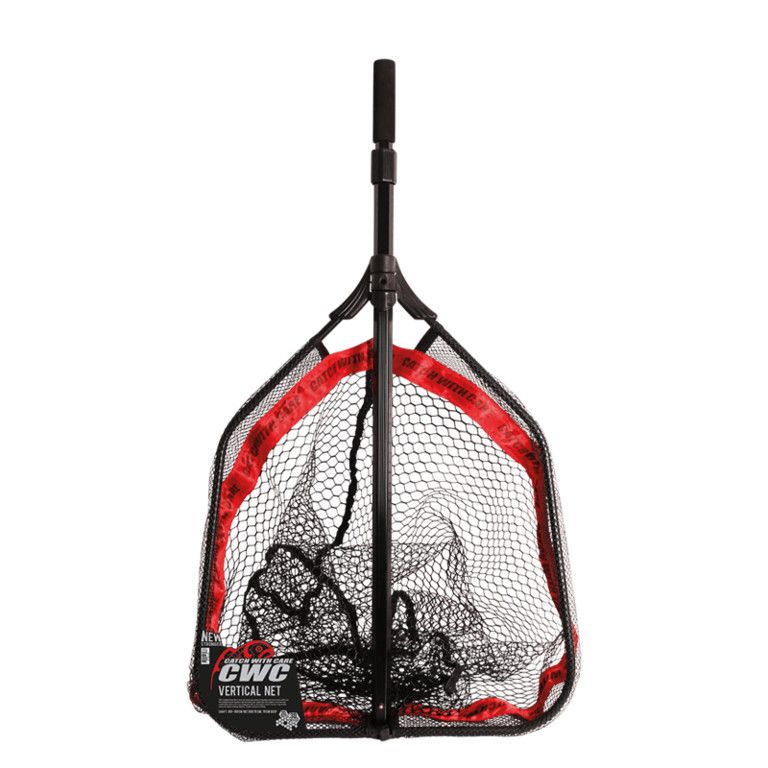 Подсачник с прорезиненной сеткой CWC Vertical Net,  складной,  размер 70x60X70,  180cv