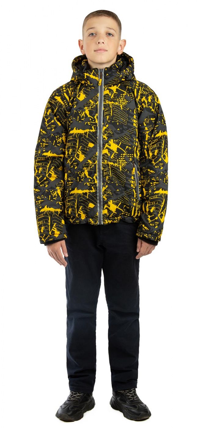 Куртка детская "Мегаполис" (таслан добби,  желтый) Маугли (13-16лет рост 158-164) м