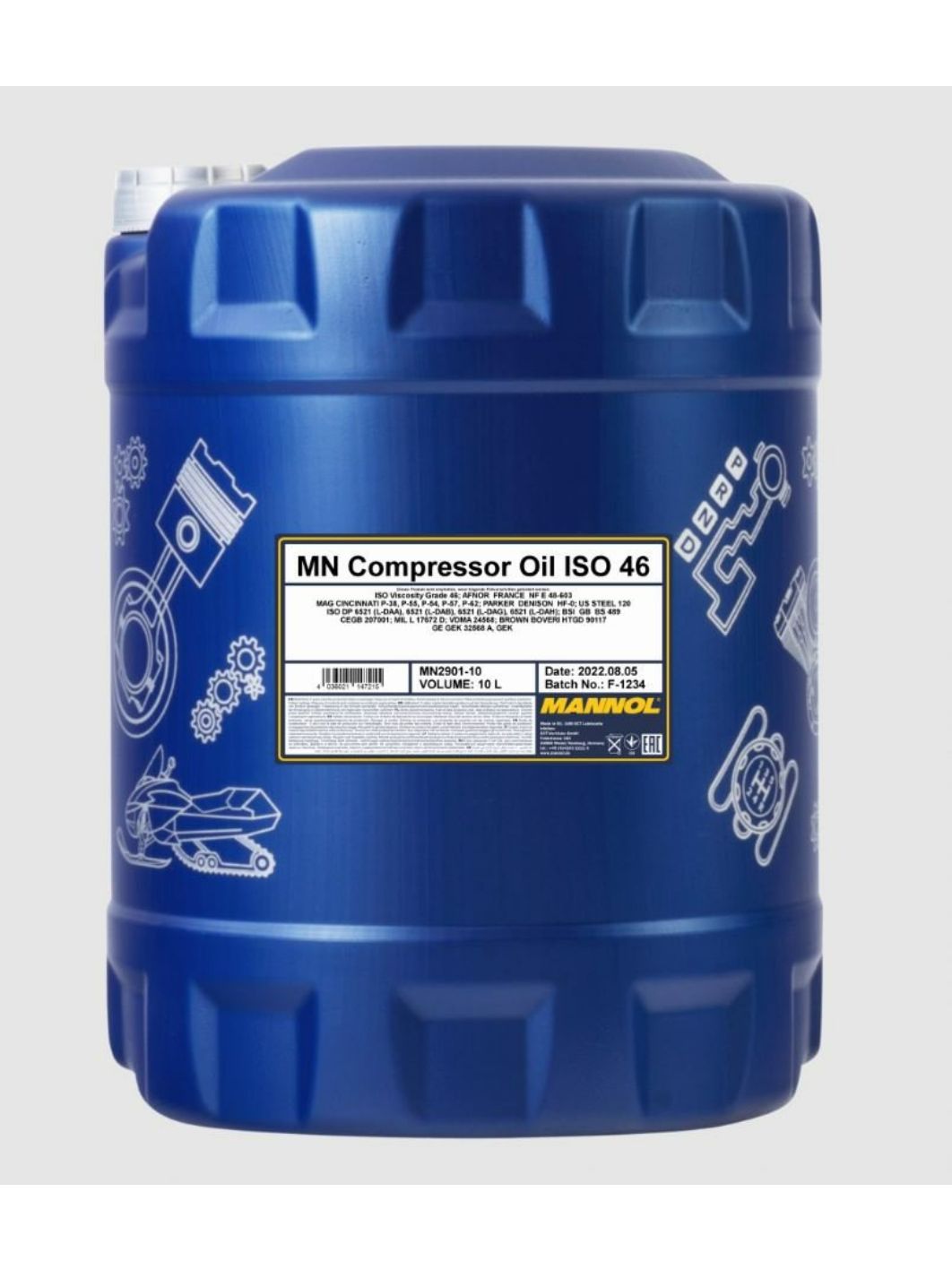 MANNOL Compressor Oil ISO 46 2901 10л компрессорное масло