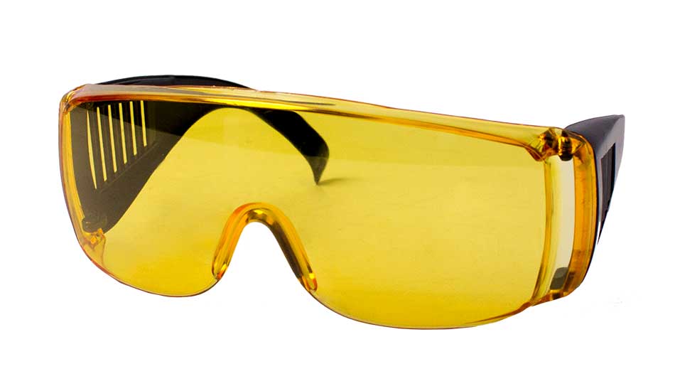 Очки защитные желтые CHAMPION с дужками C1008