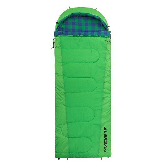 Спальный мешок ALEKSAN Wide 300L,  220x90,  левый,  шелтер,  зеленый (T-N-SB-AW-300L) Nisus