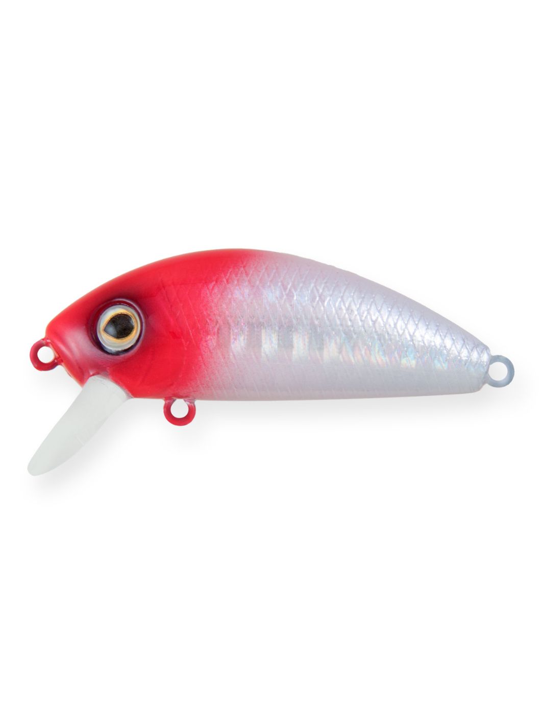 Воблер Минноу Strike Pro Mustang Minnow 45,  45 мм,  4, 5 гр,  Загл. 0, 2м.-0, 5м.,  Плавающий,  цвет: 022PPP-713 Redhead Silver,  (MG-002F#022PPP-713)