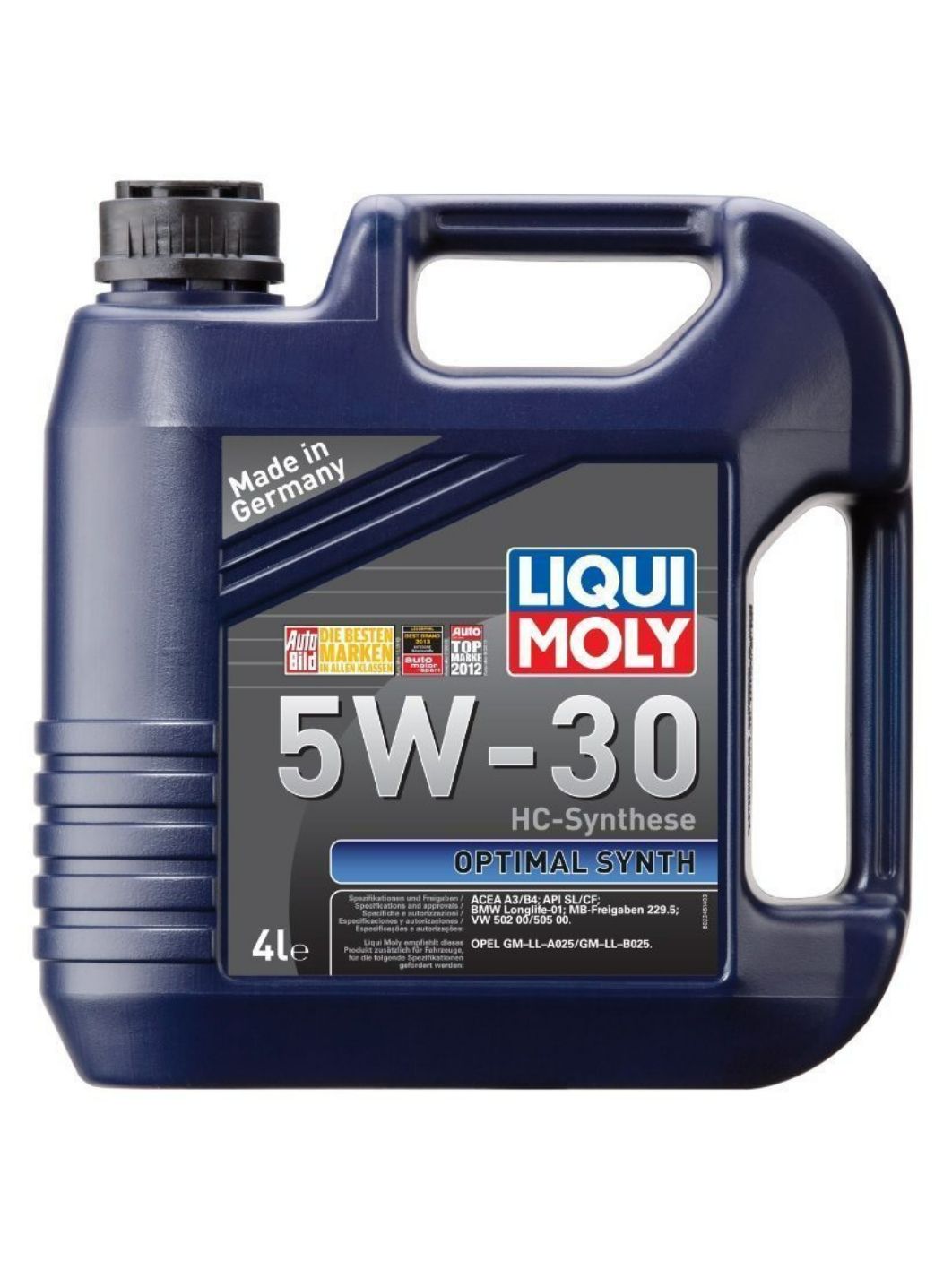 LIQUI MOLY "Optimal Synth" 5W30 4L синтетическое моторное масло 39001